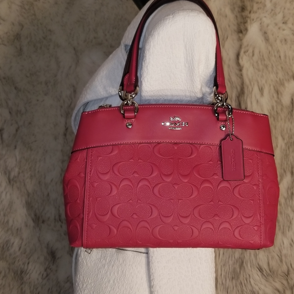 COACH 2PCS SET Signature EMBOSSED BAG + WALLET - Picture 9 of 12